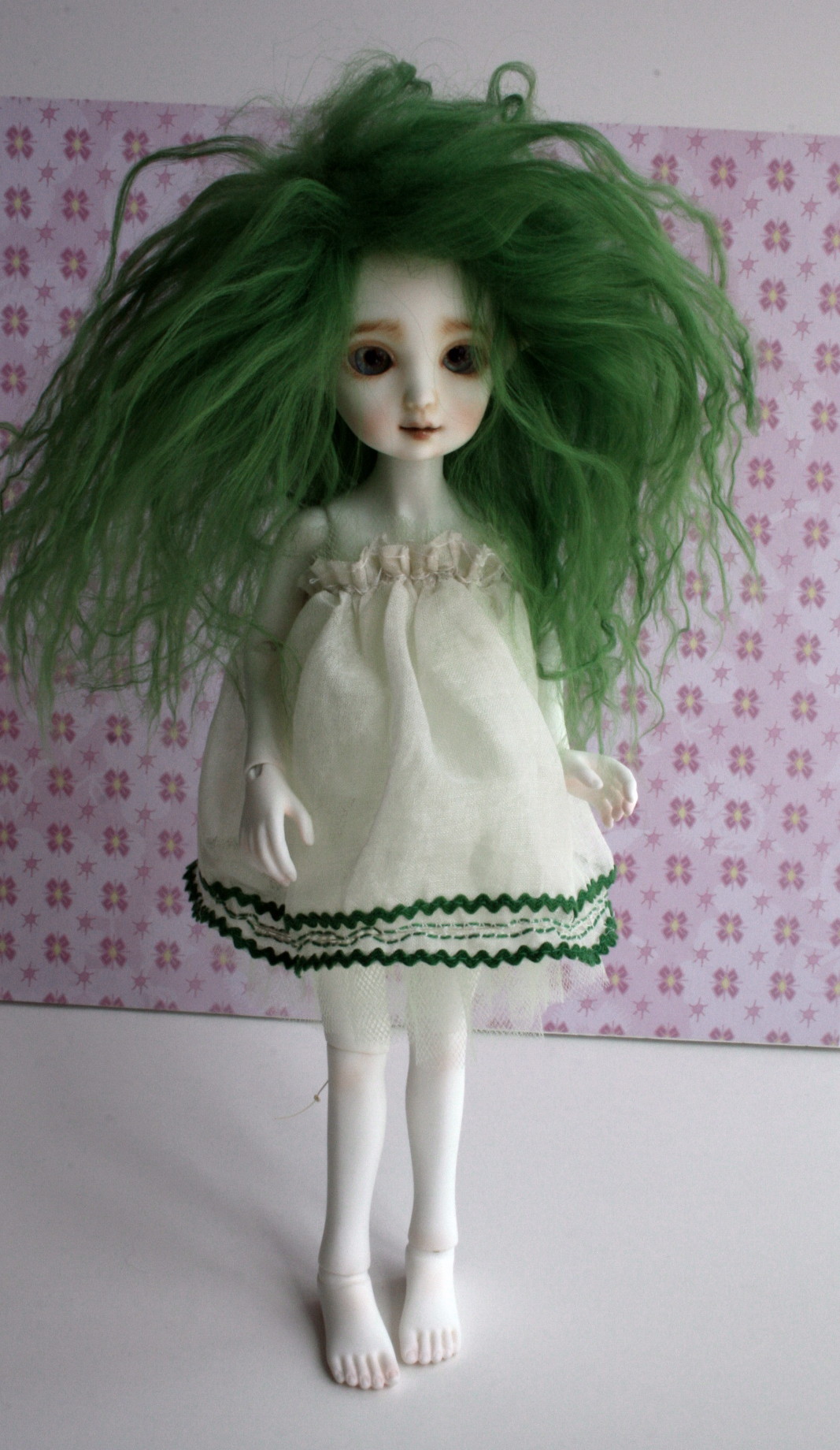 Green mohair 6"